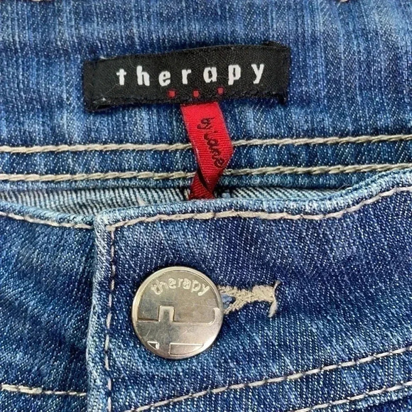 Therapy Destressed Denim Jean Shorts Sz 3 - Picture 2 of 11